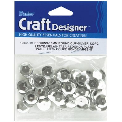 Darice Sequins 10 mm 120pc - Silver