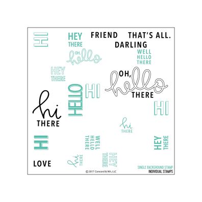 Concord & 9th Oh, Hello Turnabout Clear Stamp Set