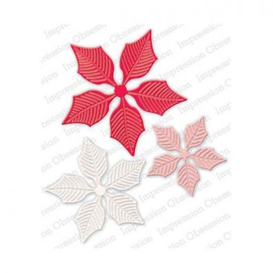 Impression Obsession Die - Lg. Poinsettia Set