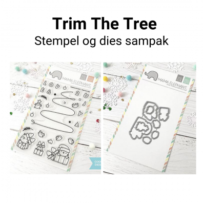 Mama Elephant Trim The Tree stempel og dies sampak