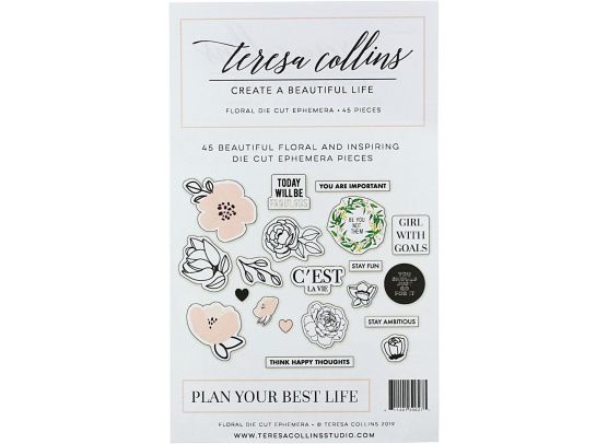 Positivity - Create A Beautiful Life - Die cuts fra Teresa Collins