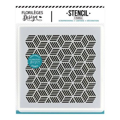 Florileges Design Stencil - Stribede Kuber