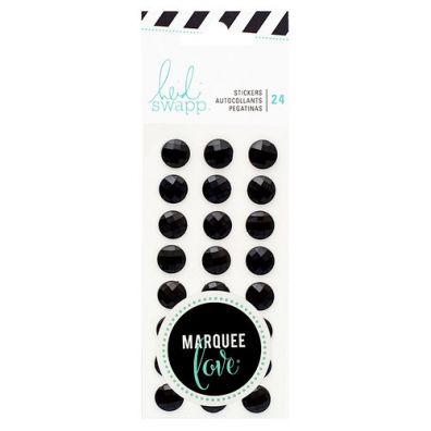 Marquee Love Collection - Rhinestone Stickers Black fra Heidi Swapp