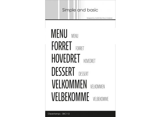 Simple and Basic stempler - Dansk Tekst - Hurra, skål mm.