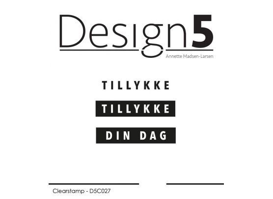 Design 5 clear stamp - En Hilsen