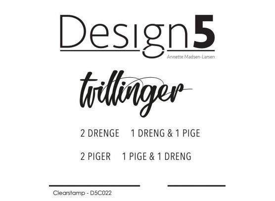 Design 5 clear stamp - En Hilsen