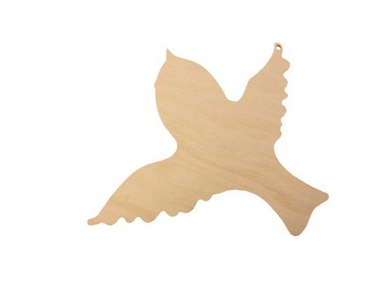 Blank Wooden Bird 15x13 cm. fra ScrapBerry's