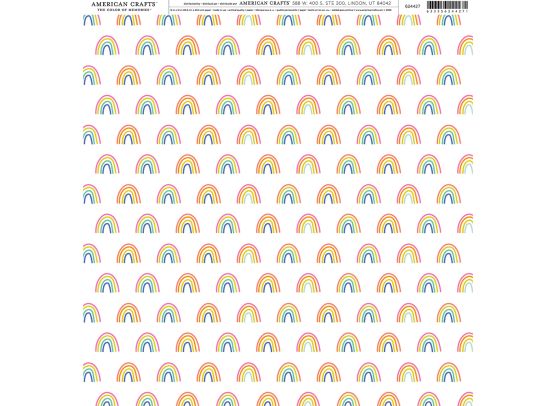 Add on August - American Crafts - Color of Memories - Rainbow 12x12 mønsterpapir