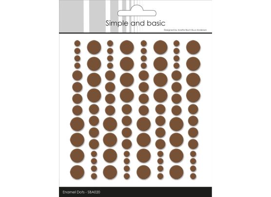 Simple and Basic Enamel Dots - Dark Chocolate