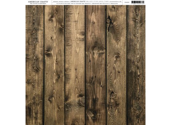 Add on November - EKSTRA American Crafts - The Color of Memories - Dark Wooden Planks 12x12 mønsterpapir