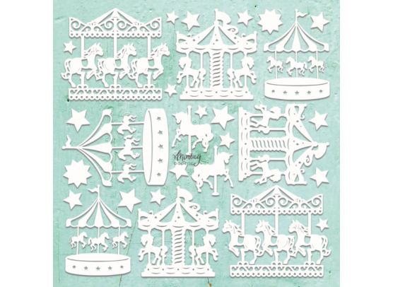 Mintay Papers - Chippies - Carousel 12x12 Chipboard