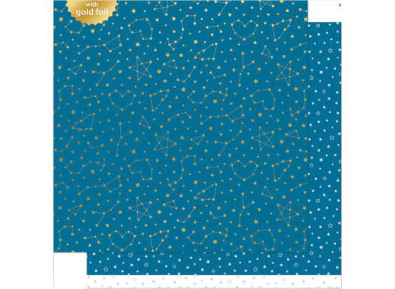 Add on December - Let it Shine - Starry Skies - Twinkling Navy 12x12 mønsterpapir fra Lawn Fawn