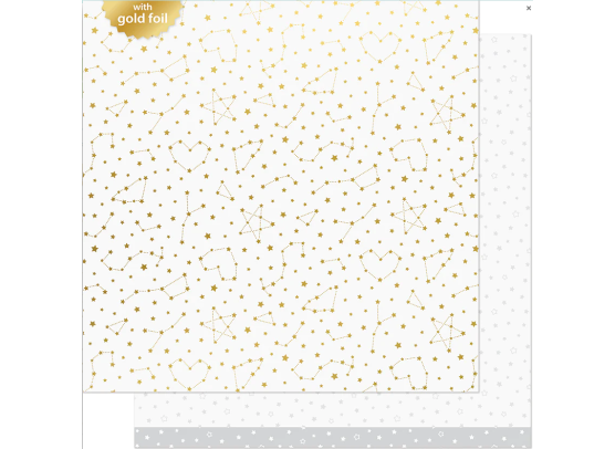 Add on December - Let it Shine - Starry Skies - Twinkling White 12x12 mønsterpapir fra Lawn Fawn