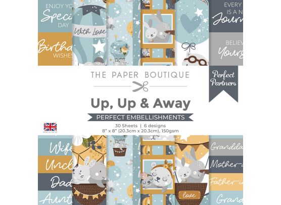 The Paper Boutique - Up, Up & Away 8"x8" Perfect Embellishments