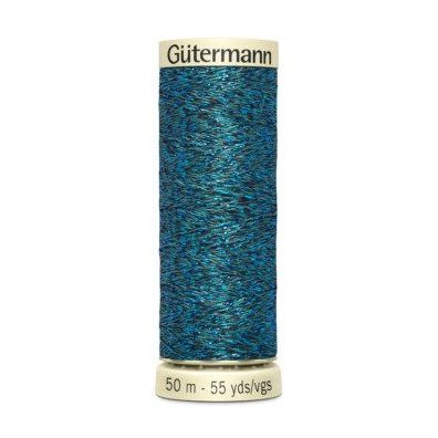 Gütermann - Metallic Tråd 50 m. - Petrol