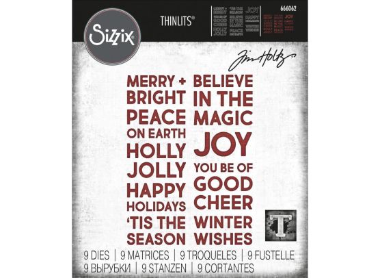 Tim Holtz - Thinlits dies - Bold Text - Christmas