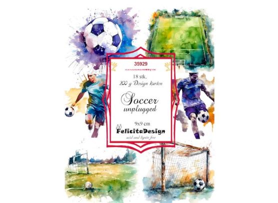 Toppers FelicitaDesign - Soccer Unplugged - 9x9 cm - 18 stk. 200g.