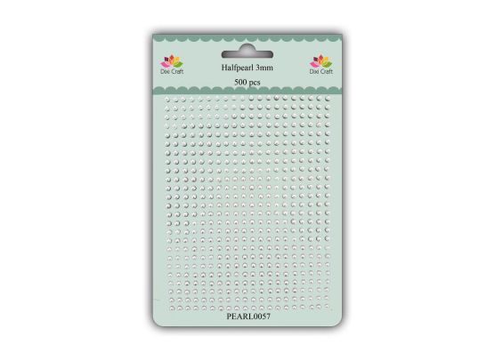 Add on Maj - Dixi Craft - Halfpearl 3mm - Sølv 500 pcs