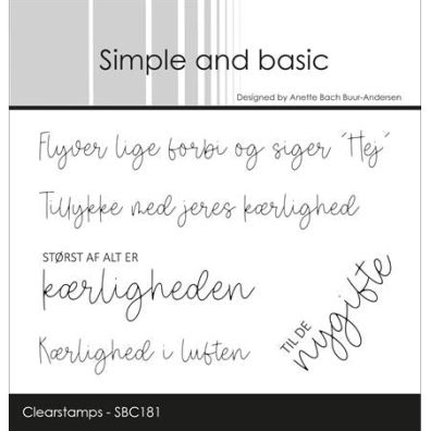 Simple and Basic clear stamp - Kærlighed i luften