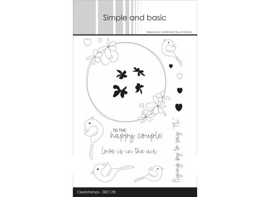 Simple and Basic clear stamp - Love is in the air