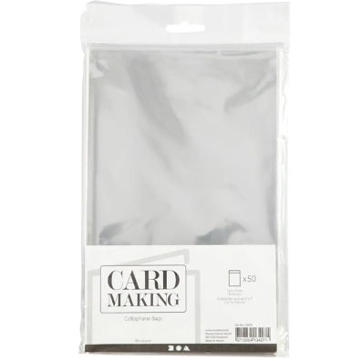 Card Making - Cellophane Bags 50 stk. 12,7 x 17,8 cm