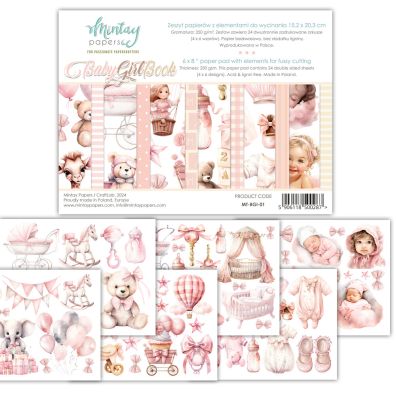 Mintay Papers - Baby Girl Book - 6x8 Paper Pad