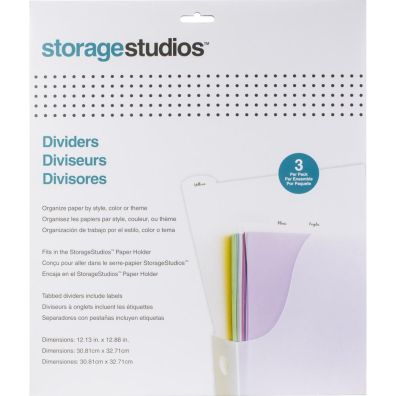 Storage Studios - Tabbed Dividers W/Labels 3/Pkg