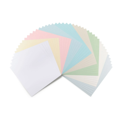 Florence Linen Cardstock 250gsm 12"x12" - Pastel - 45 stk.