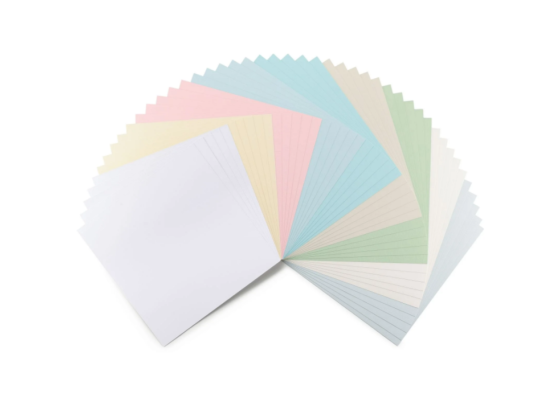 Florence Linen Cardstock 250gsm 12"x12" - Pastel - 45 stk.