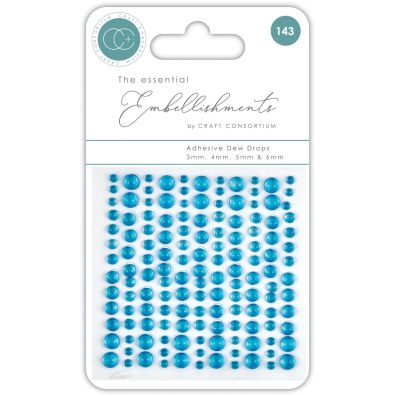 Craft Consortium - Adhesive Dew Drops - Blue