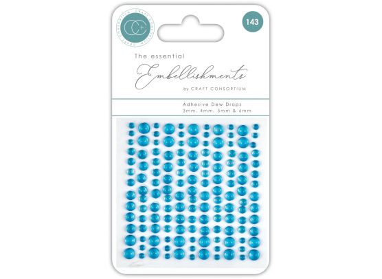 Craft Consortium - Adhesive Dew Drops - Blue