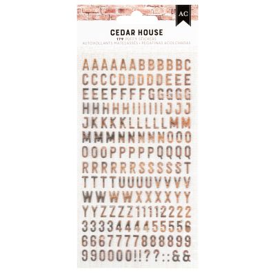 American Crafts - Cedar House - Puffy Stickers Alpha (179pcs)