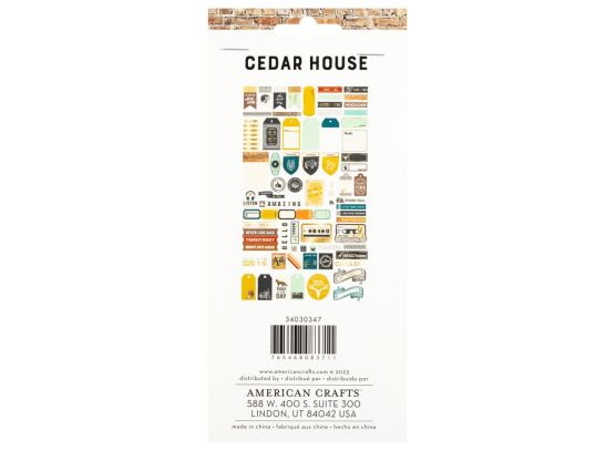 American Crafts - Cedar House - Ephemera Journaling (70pcs)