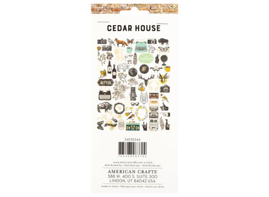 American Crafts - Cedar House - Ephemera Die-Cuts (72pcs)