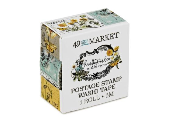 49 And Market - Washi Tape Roll Postage Stamp - Krafty Garden