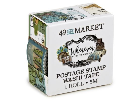 49 And Market - Washi Tape Roll Postage Stamp - Wherever