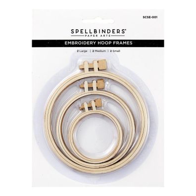 Spellbinders Embroidery Hoop Frames By Nichol Spohr - 2 Large, Medium and Small