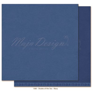 Monochromes - Shades of the Sea - Navy 12x12 papir fra Maja Design