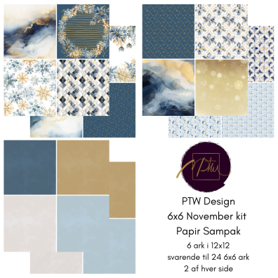 Add on November - PTW Design - 6x6 November Kit Papirsampak - 6 ark 12x12 - Sælges kun til kitklubmedlemmer