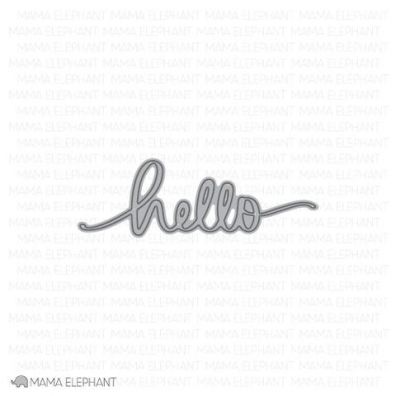 Mama Elephant Creative Cuts - Hello Script